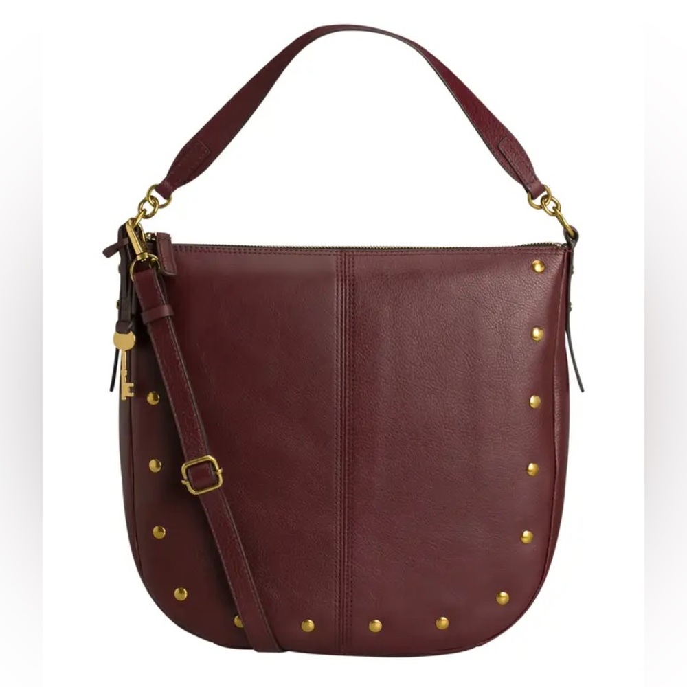 Fossil Jolie Hobo with studs burgundy